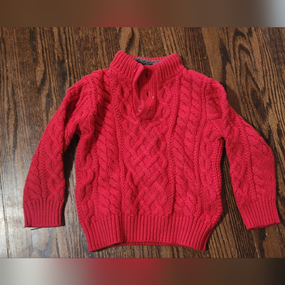 GAP Red Cableknit sweater; boys size 4